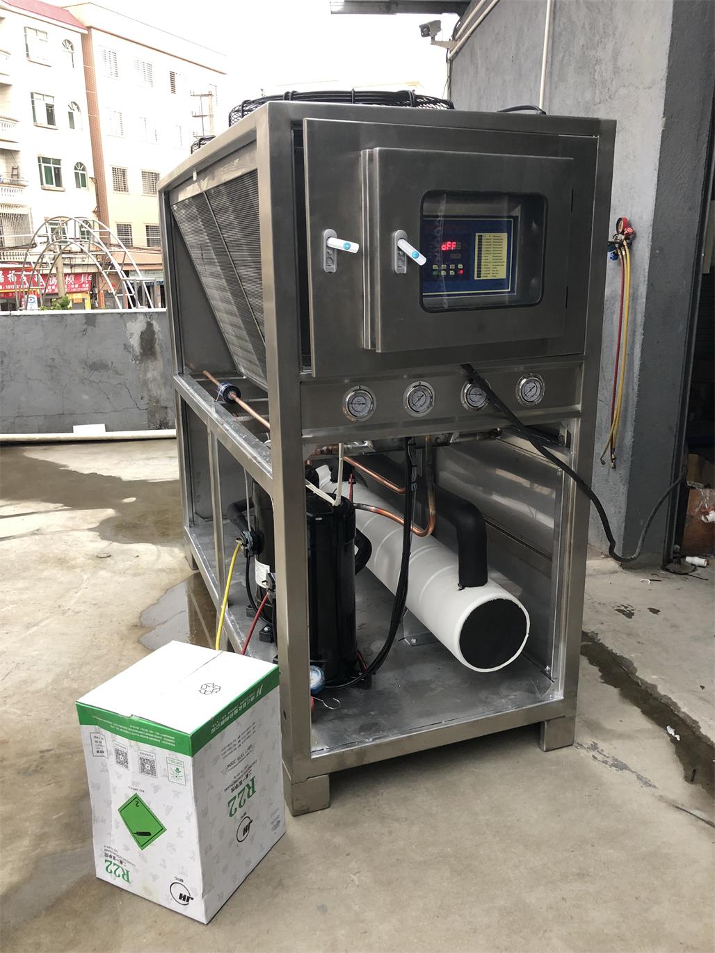 Shell dan Tabung Chiller Berpendingin Udara Stainless Steel 20HP